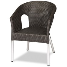 Sillón de rattan para terraza MR263 blanco