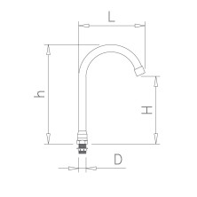 Caño de grifo fijo 06-461004