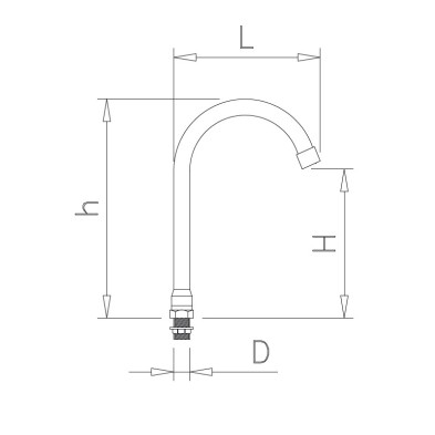 Caño de grifo fijo 06-461004