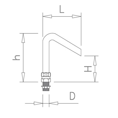 Caño de grifo giratorio 06-461004