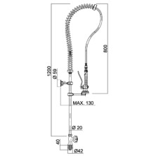 Grifo de ducha de agua directa R0020203