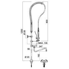 Grifo de ducha dos aguas R0020201