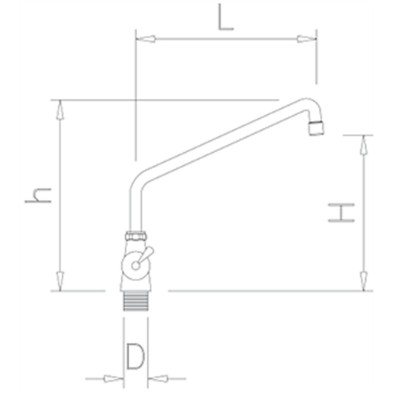Grifo un agua columna  orientable 06-463212