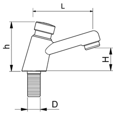 Grifo de lavabo de un agua 06-464608