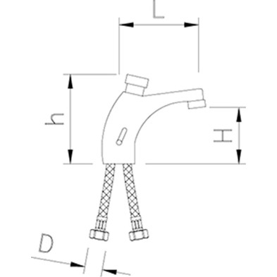 Grifo de lavabo temporizado un agua 06-464602
