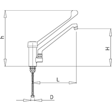 Grifo de accionamiento a codo industriales