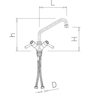 Grifo industrial monomando alto 06-463227