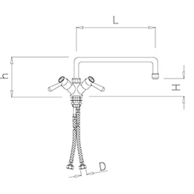 Grifo giratorio dos aguas cuarto de vuelta 06-463420