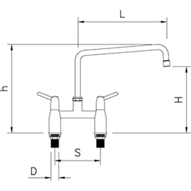 Grifo giratorio dos aguas cuarto de vuelta 06-463420