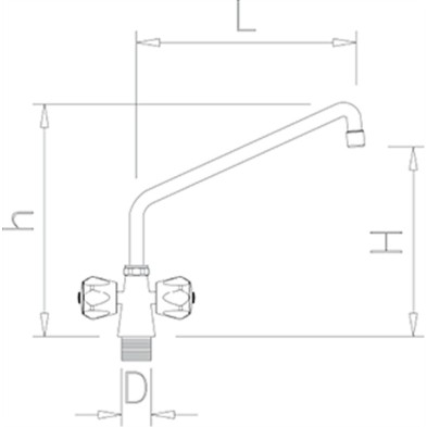 Grifo para bares y restaurantes con caño giratorio