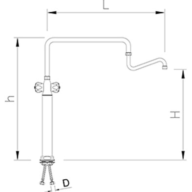 Grifo columna  dos aguas monomando 06-463213