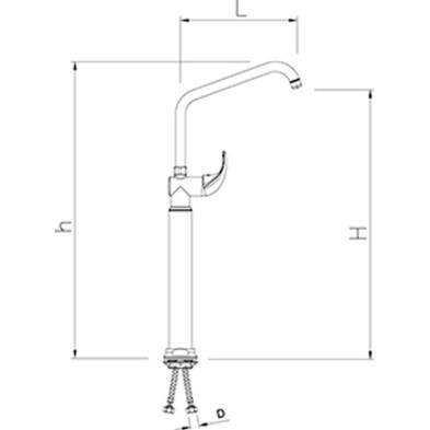 Grifo medio con un agua columna  orientable 06-463210