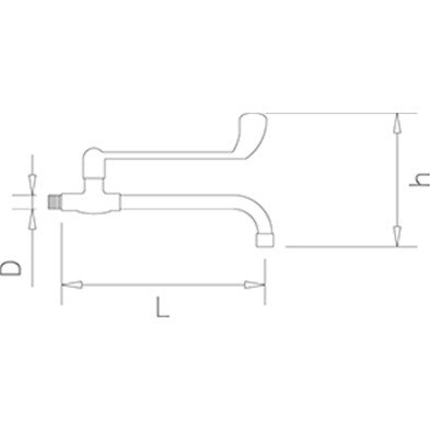 Grifo bajo gerontologico dos tomas a pared 06-463234