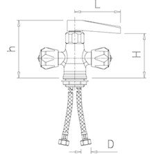 Grifo bajo dos aguas cuarto de vuelta 06-463422