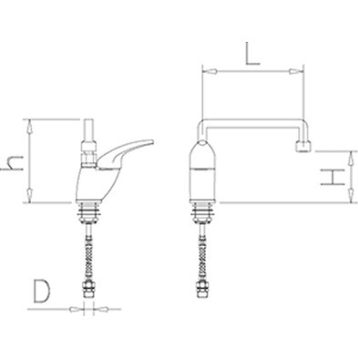 Grifo bajo dos aguas cuarto de vuelta 06-463422