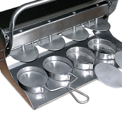 Aplasta Hamburguesas Oval 06-441852  Inox 4 unidades.