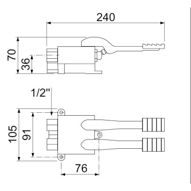 Pedal de grifo mezclador fria y calente 34-547904