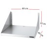 Estanteria de pared inox de 60 x 25 cm F0100207