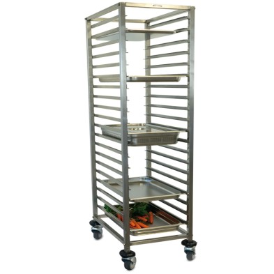 Carro bandejero Inox 20 guias GN 2/1- 64.5 x 72.5 x 188