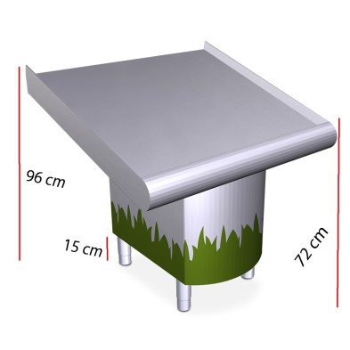 Mostrador Frutería Neutro en Inox 194,8 cm 06-075634