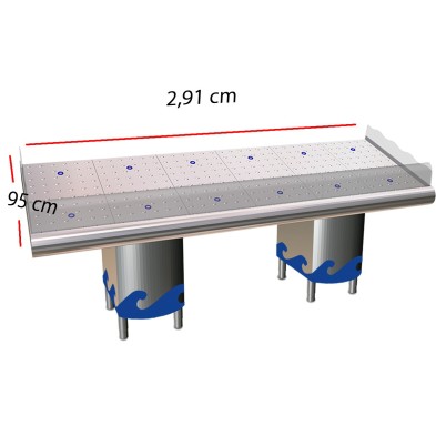 Mostrador Pescado 074444 con soporte 2.91 x 95