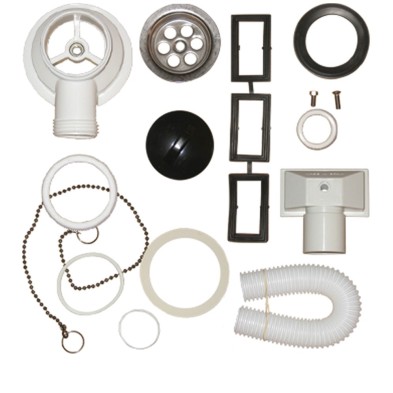 Fregadero colgante con escuadras de dos pozas.