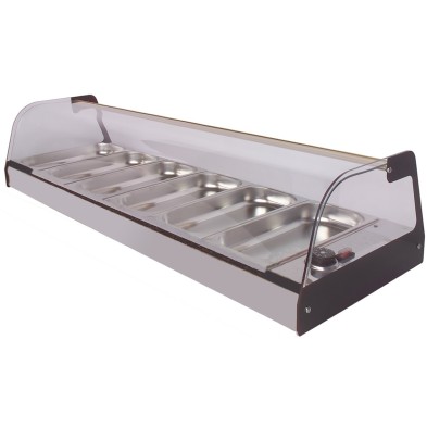 Vitrina Caliente Inox 6GN 1/3x40 Baño-maria 1000W-C6