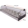 Vitrina Caliente Inox 6GN 1/3x40 Baño-maria 1000W-C6