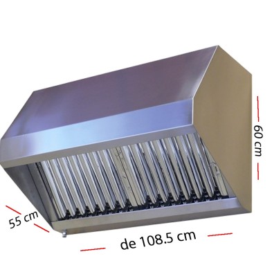 Campana industrial con motor de 60 x 55 cm y 60 cm de altura