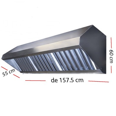 Campana industrial de 108.5 x 55 cm y 60 cm de altura