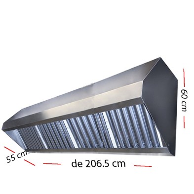 Campana industrial de 60 cm de alto x 55 cm con motor desde 60 cm a 2 metros