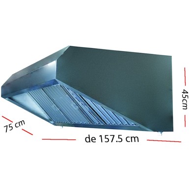 Campana industrial de 108.5.5 x 75 cm y 45 cm de altura