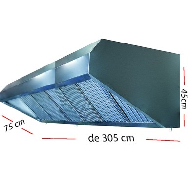 Campana industrial de 45 cm de alto x 75 cm desde 1 metro a 3.5 metros