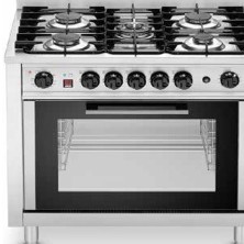 Cocina con Horno Eléctrico GN 1/1- 5 Fuegos 14.3 Kw.