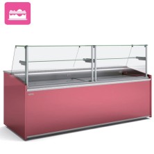 Vitrina pastelera con columnas y estantes de cristal VEGPC-10-10TF