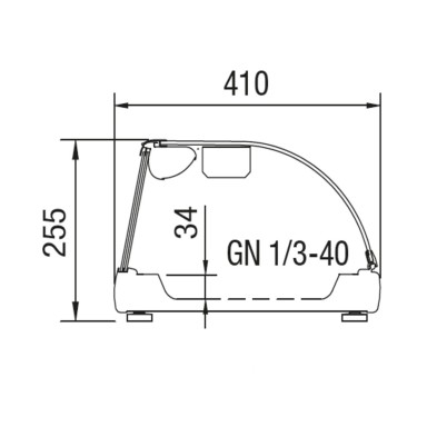 Vitrina tapas-Sushi 4 Bandejas 1/3 Largo 105 cm- BSMS-4