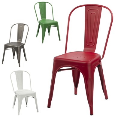 Silla Retro de Hierro para Bar- PEDROLA