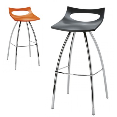 Taburete de Hierro para Bar Negro-Dorado- TAUSTE