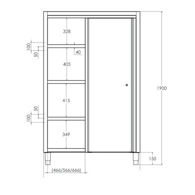 Armario de pie 120 x60 cm -F0240007