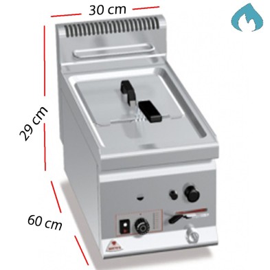 Freidora a Gas para cocinas 8 L. 6.6 Kw - GL8B