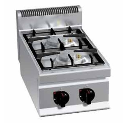 Cocina a Gas Fondo 70 - 2 Fuegos 7 Kw y 3.5 kW. G7F2B