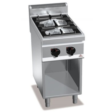 Cocina a Gas Fondo 70 - 2 Fuegos 7 Kw y 3.5 kW. G7F2M