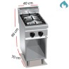 Cocina a Gas Fondo 70 - 2 Fuegos 7 Kw y 3.5 kW. G7F2M
