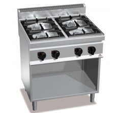 Cocina a Gas Fondo 70 - 4 Fuegos 7 Kw y 3.5 kW. G7F4M