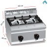 Cocina a Gas sobremesa 2 Fuegos 10.5 Kw. industrial