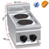 Cocina Electrica sobremesa 2 Fuegos 4 Kw. industrial