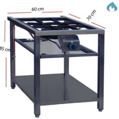 Fogón Paellero de gas Ø 25cm. Alto rendimiento. MOB-1HA