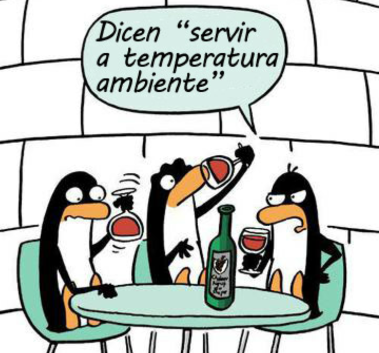 pingüinos con vino