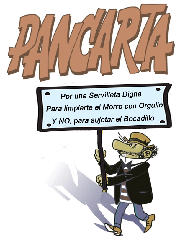 pancarta servilletas de bar