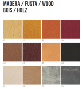 Color de la madera de la silla